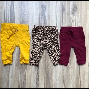 Old Navy Lot of 3 Baby Bottom Leggings 3-6 Month